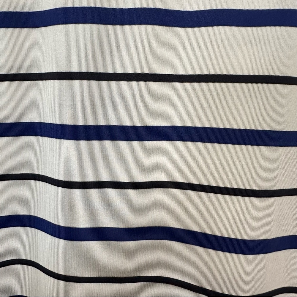 RLX Ralph Lauren Wicking Polo Shirt Mens Large Blue Striped Short Sleeve - Picture 5 of 7